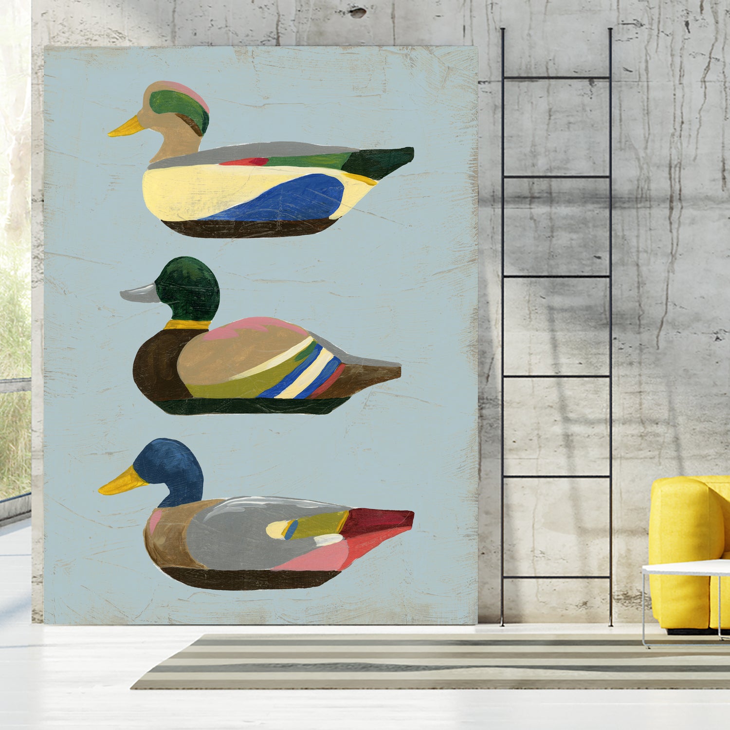 Decoy Ducks II by June Erica Vess on GIANT ART - animals nature birds