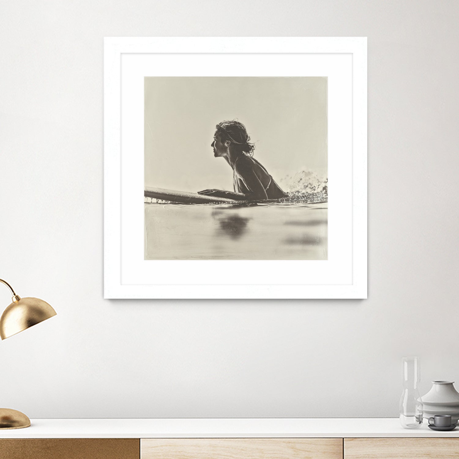 Malibu Paddleout I by Walker Noble on GIANT ART - sports watersports