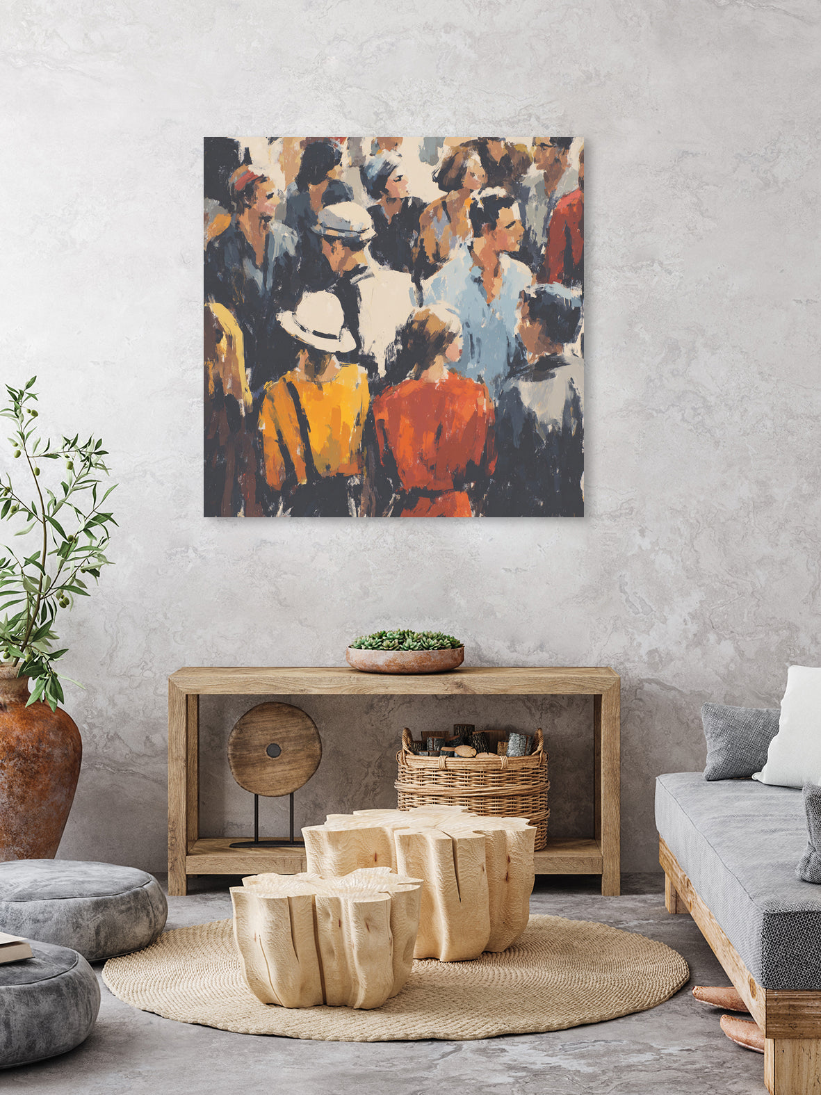 Faces in the Crowd I by Walker Noble on GIANT ART - figurative fashion other