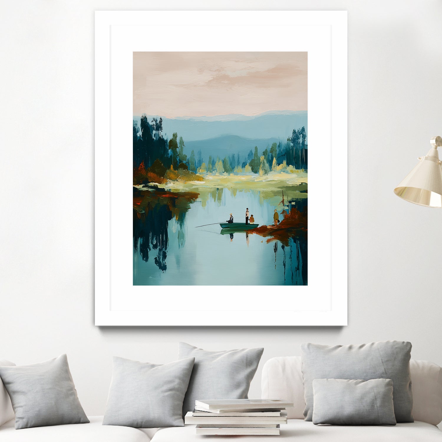 Morning on The Lake I by Paula Freeman on GIANT ART - landscapes seascapes lakes rivers