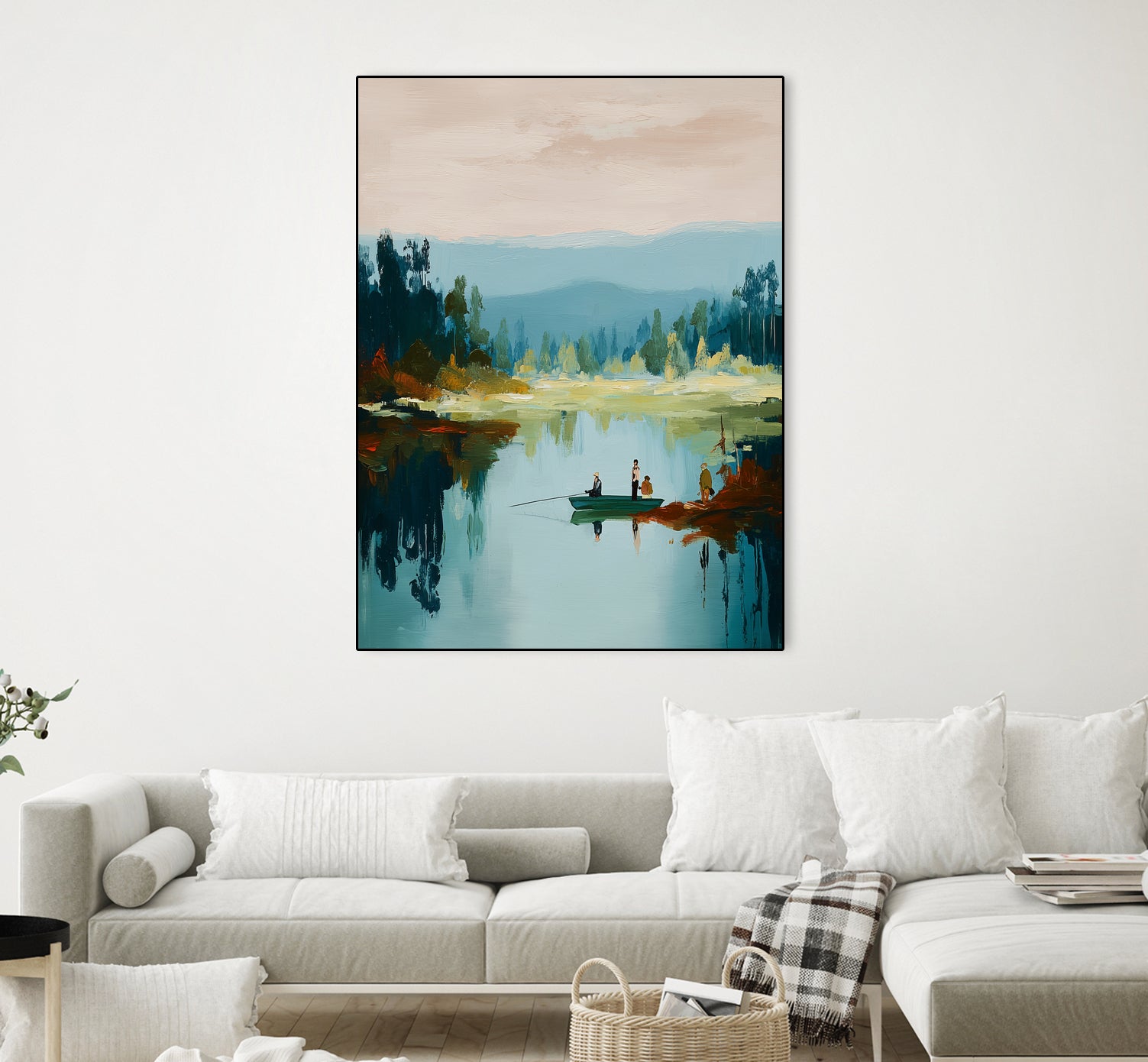 Morning on The Lake I by Paula Freeman on GIANT ART - landscapes seascapes lakes rivers