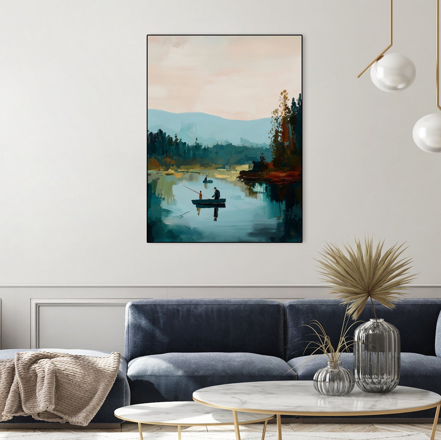 Morning on The Lake II by Paula Freeman on GIANT ART - landscapes seascapes lakes rivers