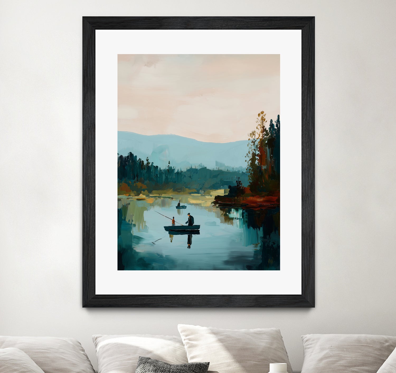 Morning on The Lake II by Paula Freeman on GIANT ART - landscapes seascapes lakes rivers