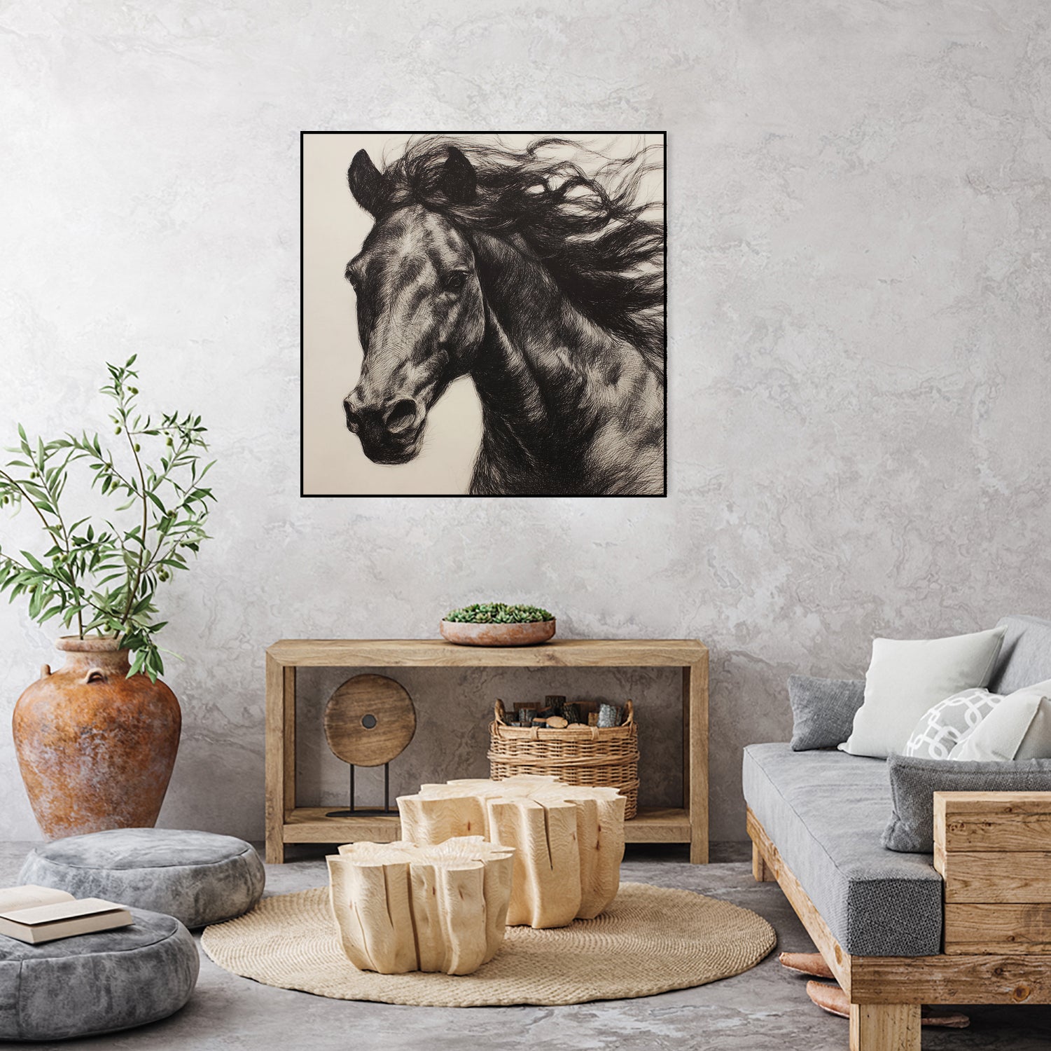 Western Plains Portrait II by Walker Noble on GIANT ART - animals nature horses
