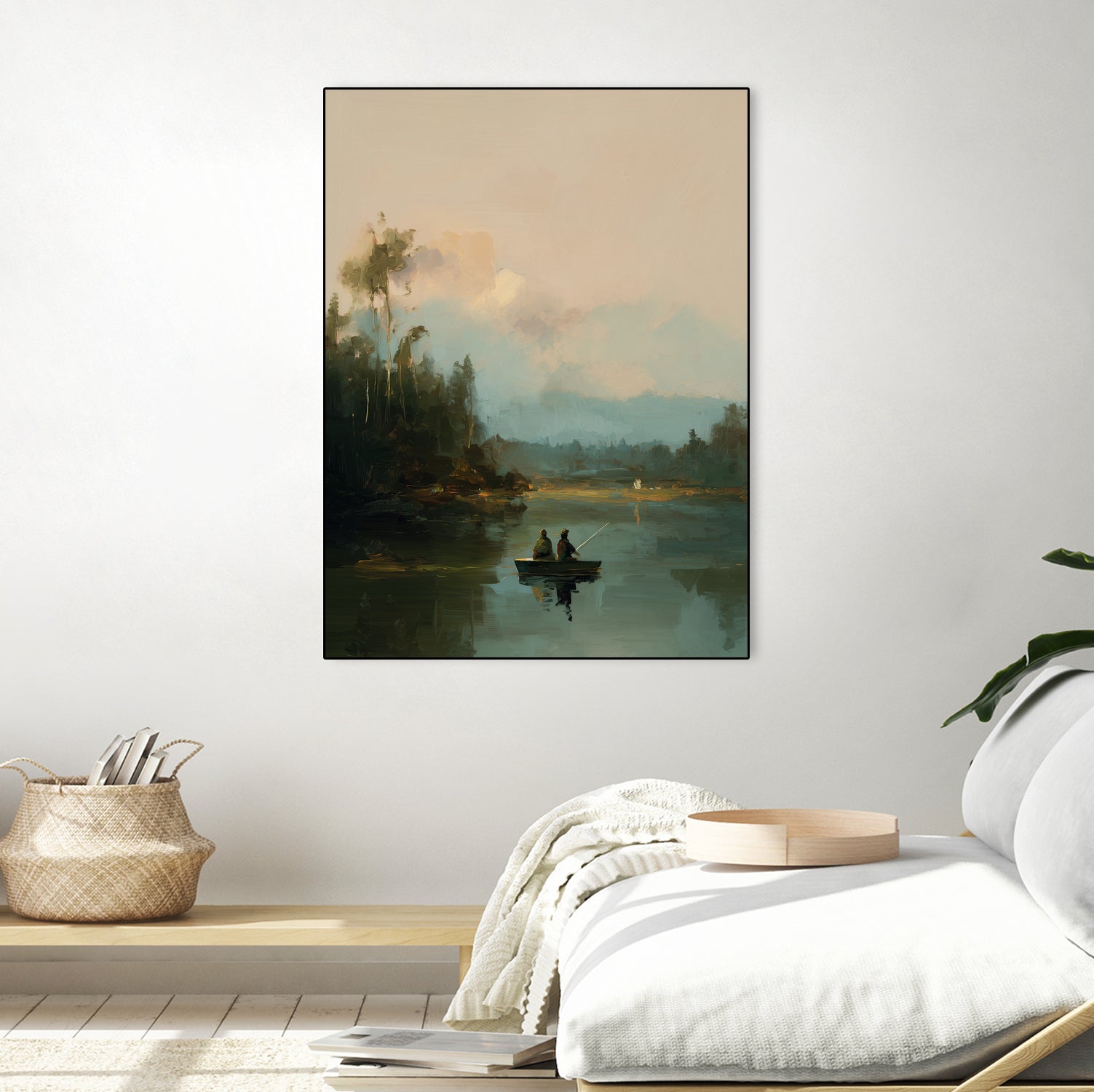 On The Lake I by Paula Freeman on GIANT ART - landscapes seascapes lakes rivers