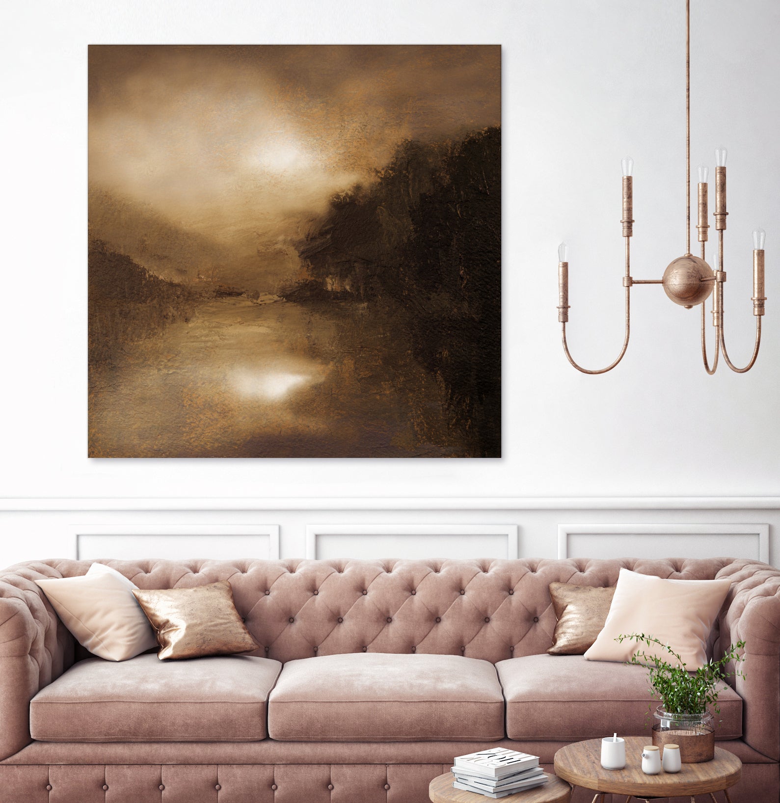 Hazy Moon by Sheila Finch on GIANT ART - landscapes seascapes lakes rivers