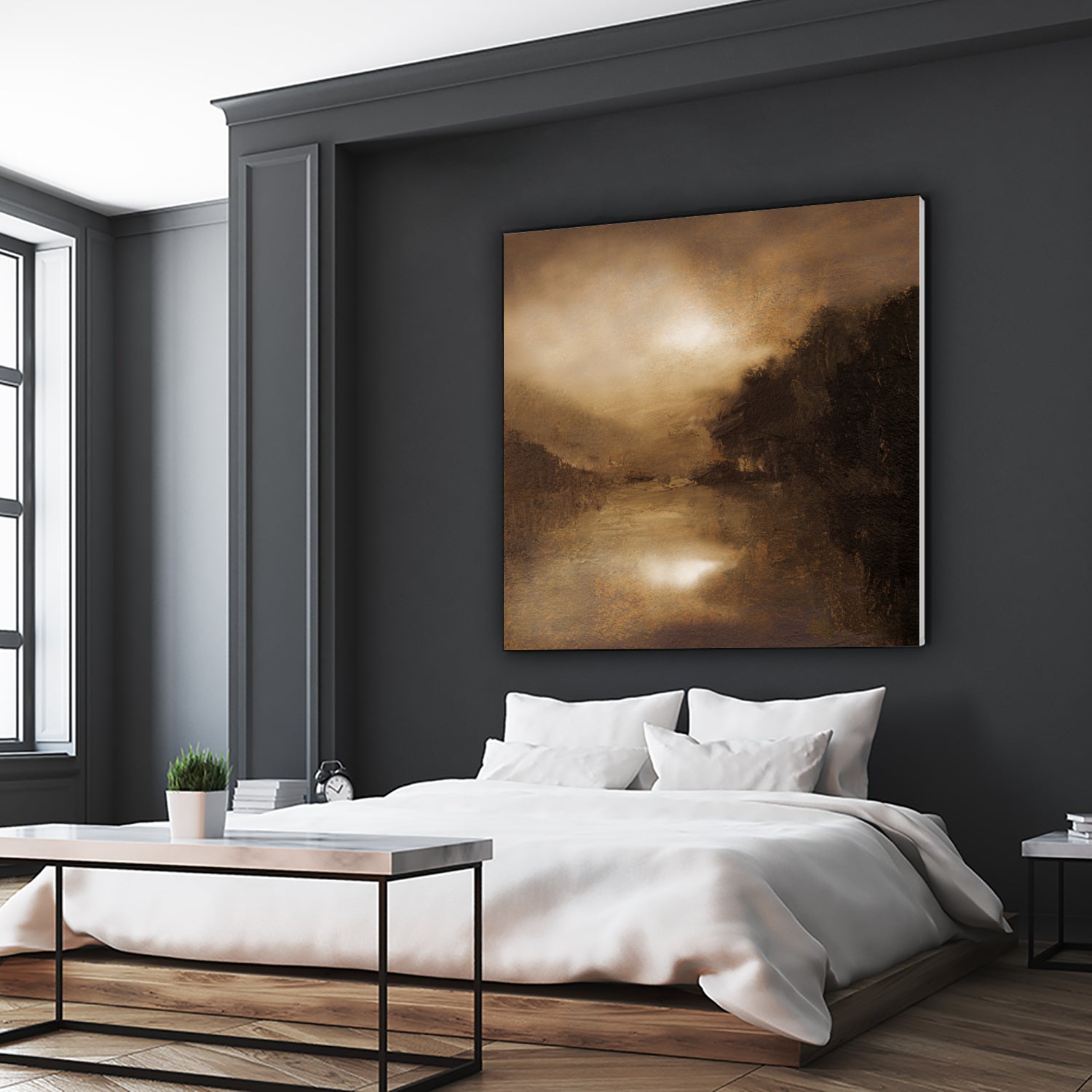 Hazy Moon by Sheila Finch on GIANT ART - landscapes seascapes lakes rivers