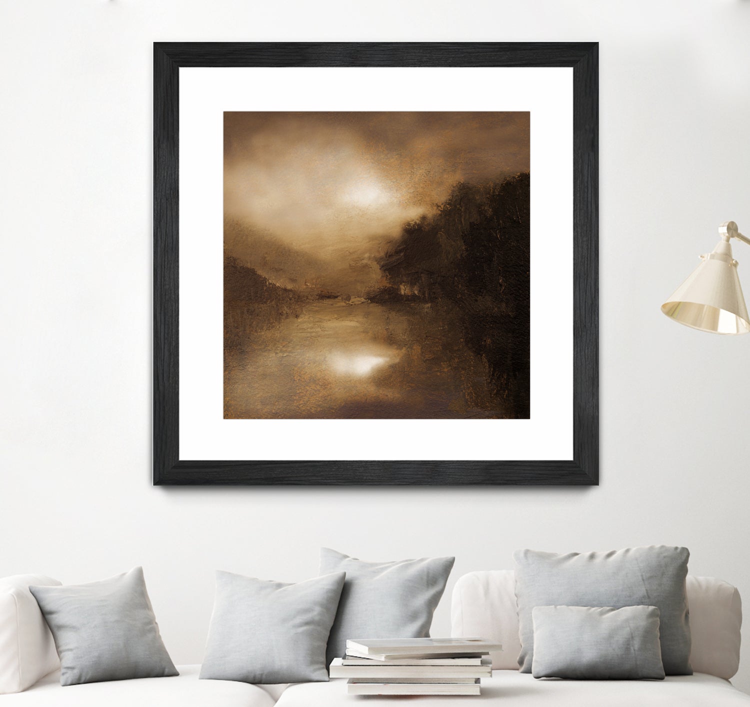 Hazy Moon by Sheila Finch on GIANT ART - landscapes seascapes lakes rivers