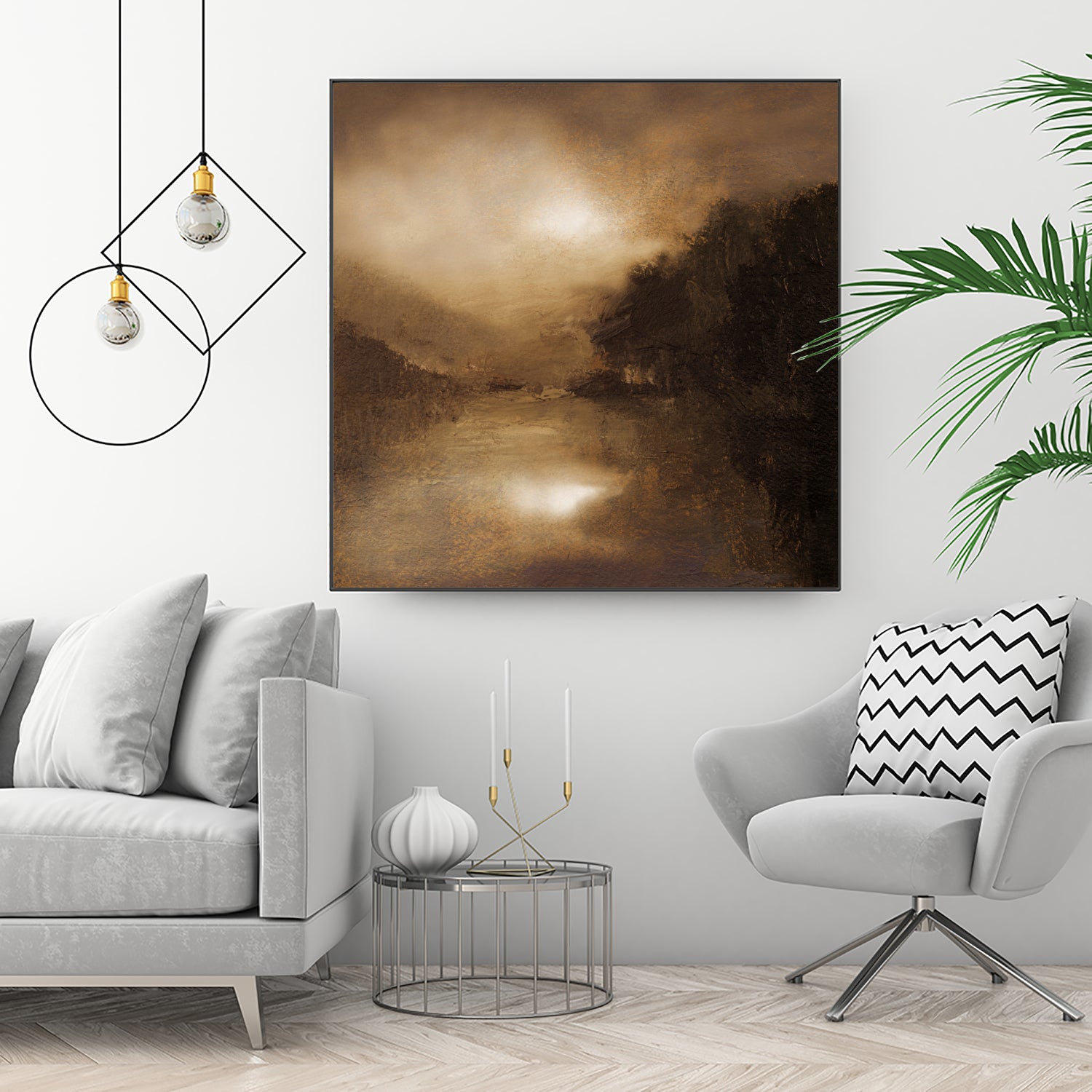 Hazy Moon by Sheila Finch on GIANT ART - landscapes seascapes lakes rivers