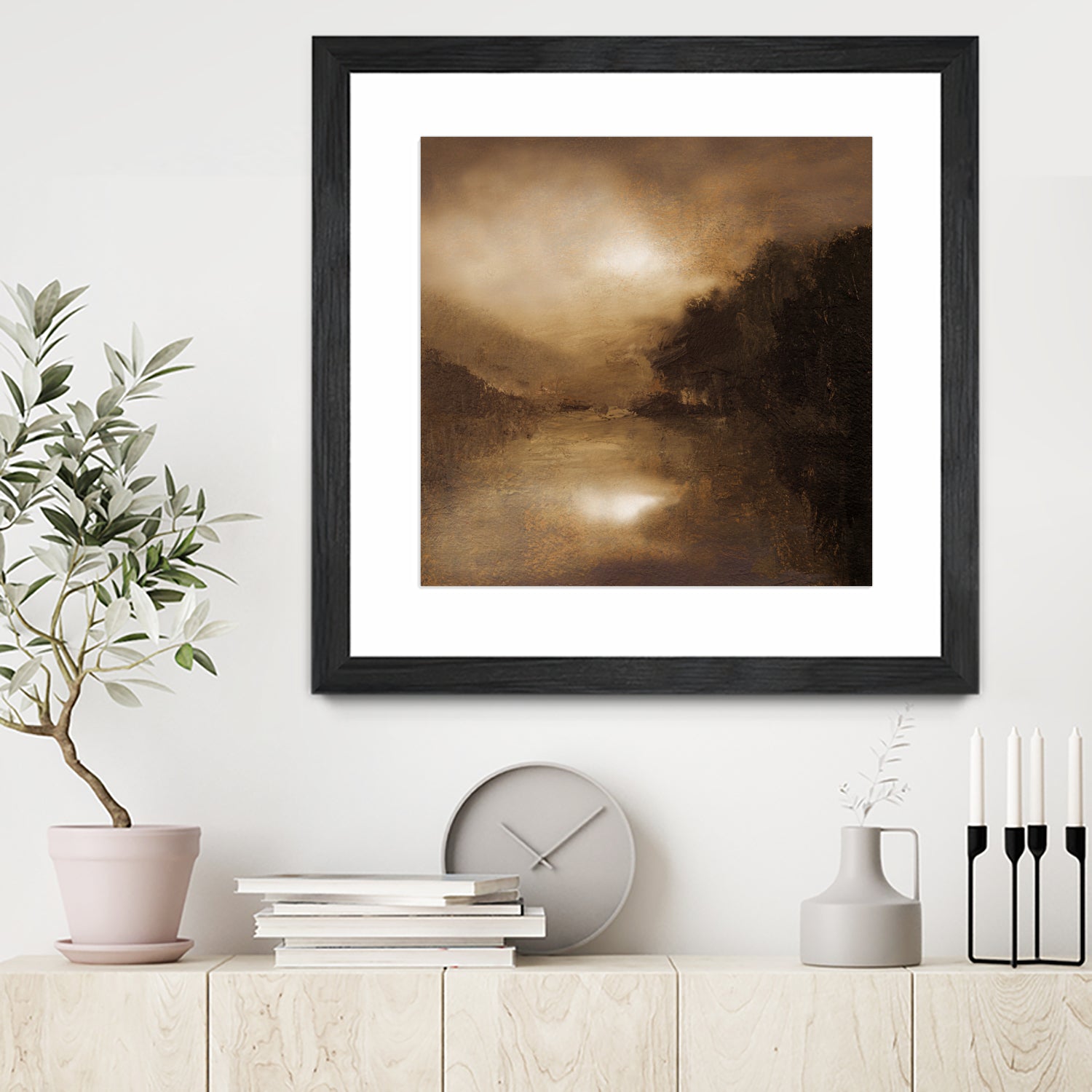 Hazy Moon by Sheila Finch on GIANT ART - landscapes seascapes lakes rivers