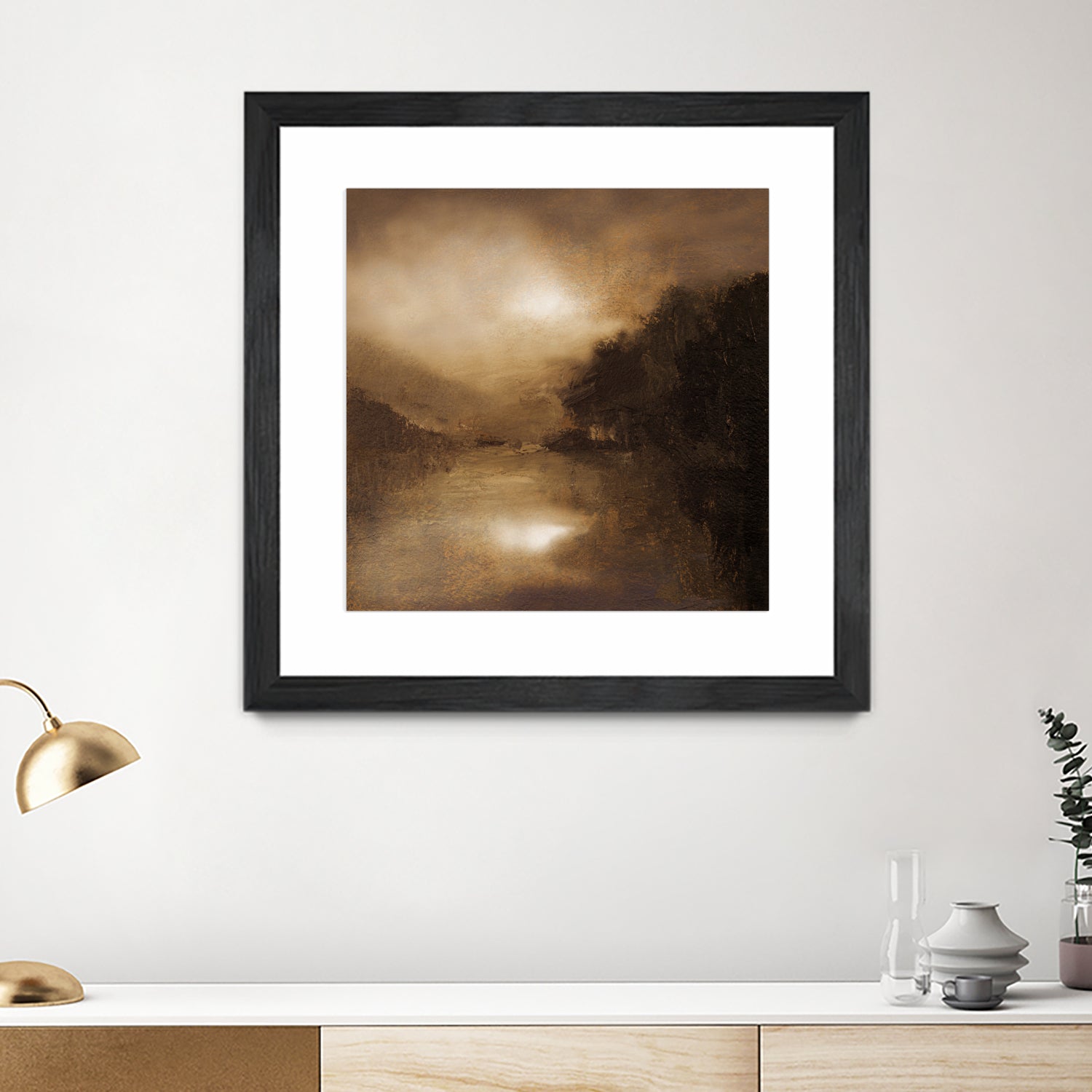 Hazy Moon by Sheila Finch on GIANT ART - landscapes seascapes lakes rivers