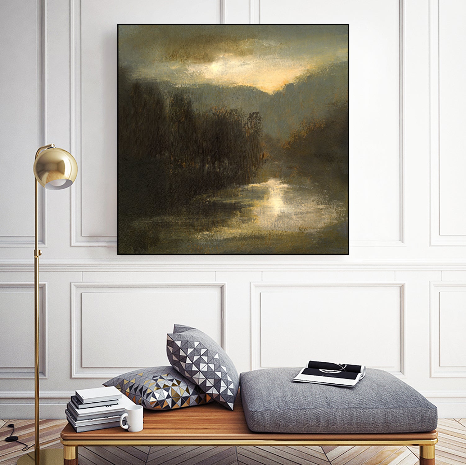 Nocturne in Gold by Sheila Finch on GIANT ART - landscapes seascapes lakes rivers