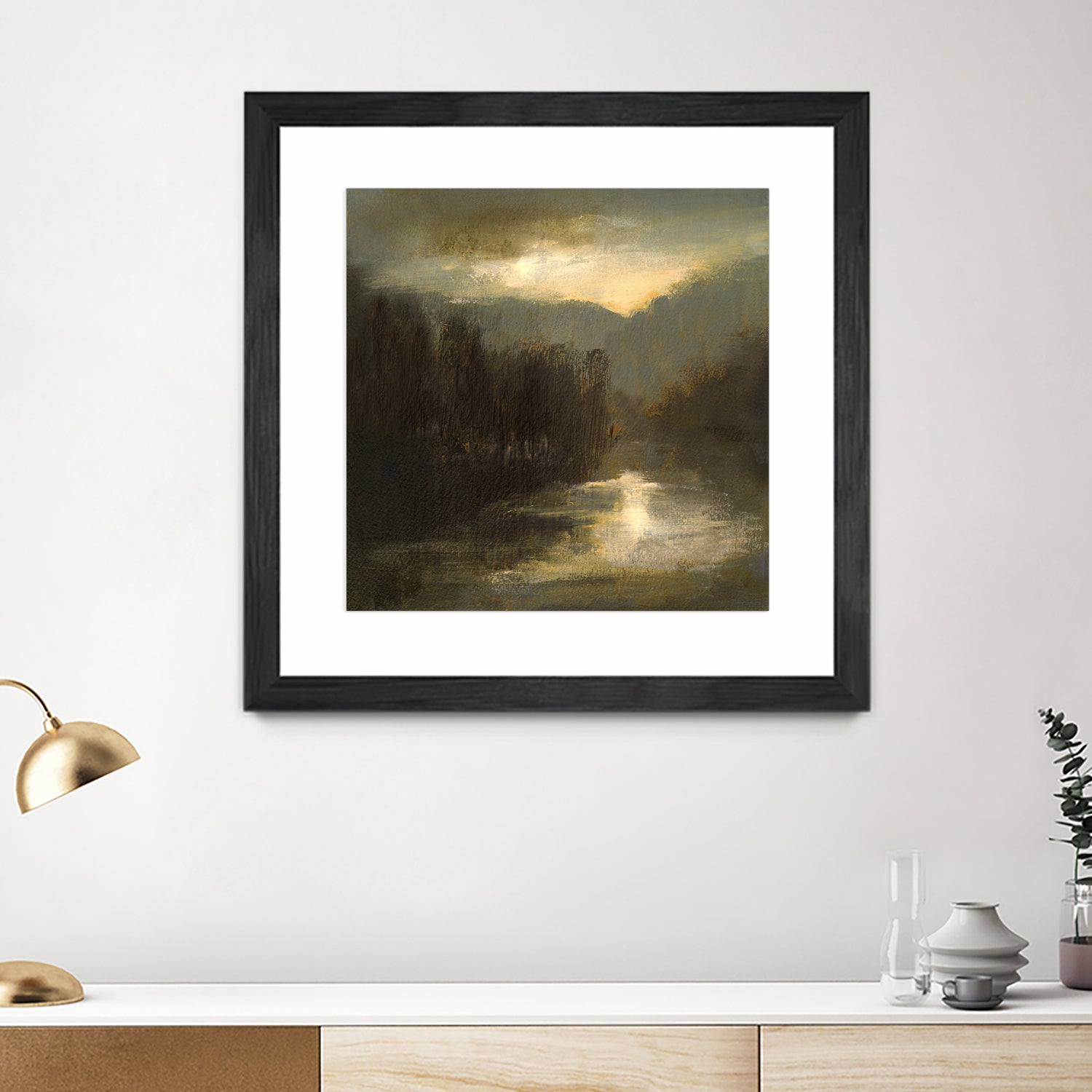 Nocturne in Gold by Sheila Finch on GIANT ART - landscapes seascapes lakes rivers