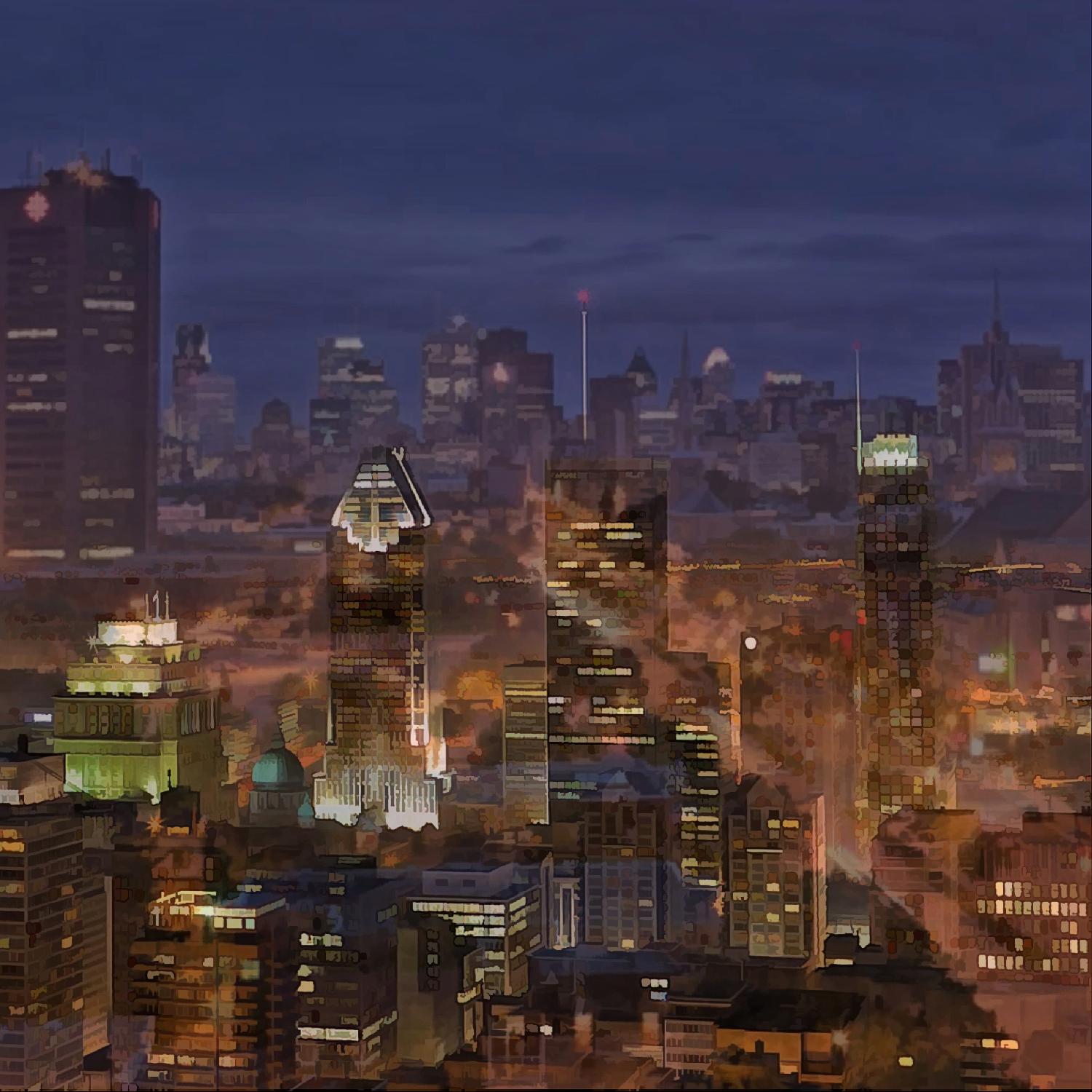 Montreal view by Jefd on GIANT ART - blue city scene