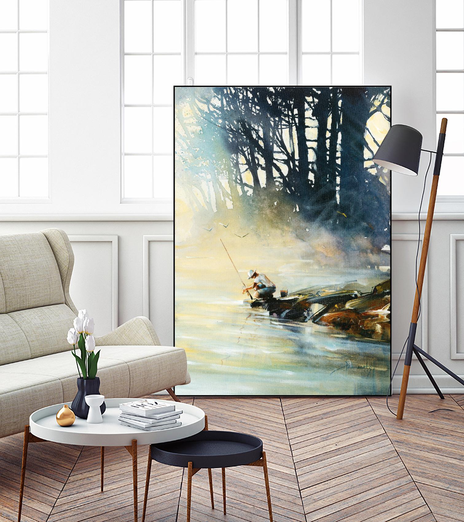 Ensemble by Roland Palmaerts on GIANT ART - blue landscape