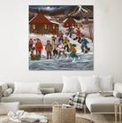 Sur le lac gelé by Nicole Laporte on GIANT ART - red winter scenes