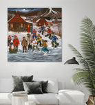 Sur le lac gelé by Nicole Laporte on GIANT ART - red winter scenes