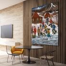 Sur le lac gelé by Nicole Laporte on GIANT ART - red winter scenes