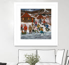 Sur le lac gelé by Nicole Laporte on GIANT ART - red winter scenes