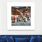 Sur le lac gelé by Nicole Laporte on GIANT ART - red winter scenes