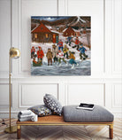 Sur le lac gelé by Nicole Laporte on GIANT ART - red winter scenes