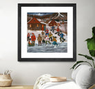 Sur le lac gelé by Nicole Laporte on GIANT ART - red winter scenes