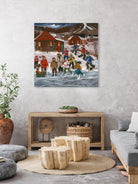 Sur le lac gelé by Nicole Laporte on GIANT ART - red winter scenes