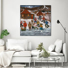 Sur le lac gelé by Nicole Laporte on GIANT ART - red winter scenes