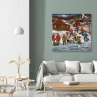 Sur le lac gelé by Nicole Laporte on GIANT ART - red winter scenes