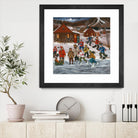 Sur le lac gelé by Nicole Laporte on GIANT ART - red winter scenes