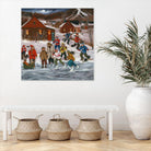 Sur le lac gelé by Nicole Laporte on GIANT ART - red winter scenes