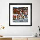 Sur le lac gelé by Nicole Laporte on GIANT ART - red winter scenes