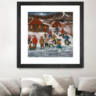 Sur le lac gelé by Nicole Laporte on GIANT ART - red winter scenes