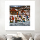 Sur le lac gelé by Nicole Laporte on GIANT ART - red winter scenes