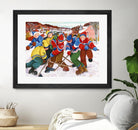 Partie de hockey by Nicole Laporte on GIANT ART - yellow winter scenes