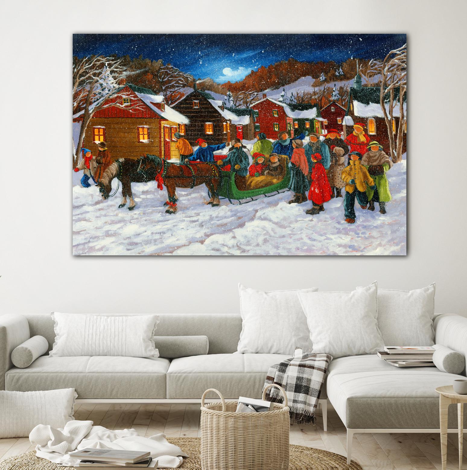 On prend un taxi by Nicole Laporte on GIANT ART - brown winter scenes