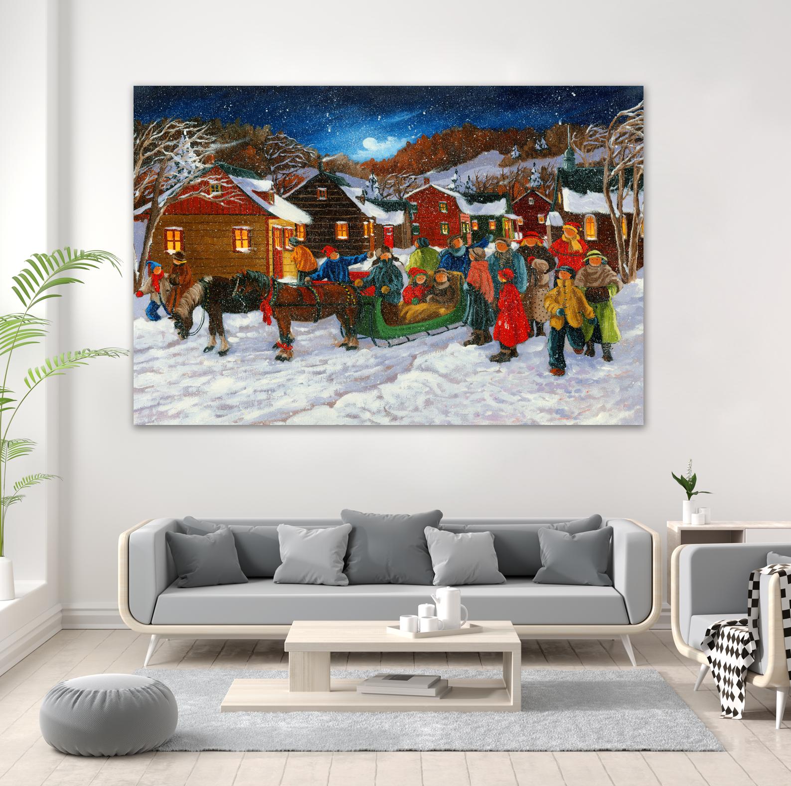 On prend un taxi by Nicole Laporte on GIANT ART - brown winter scenes