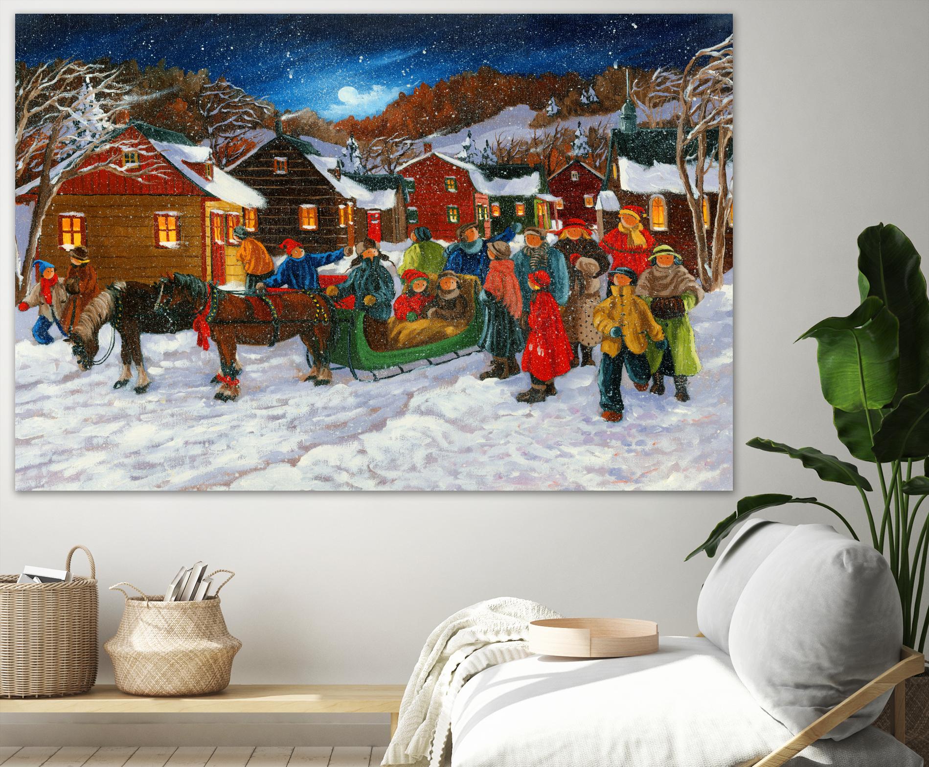 On prend un taxi by Nicole Laporte on GIANT ART - brown winter scenes