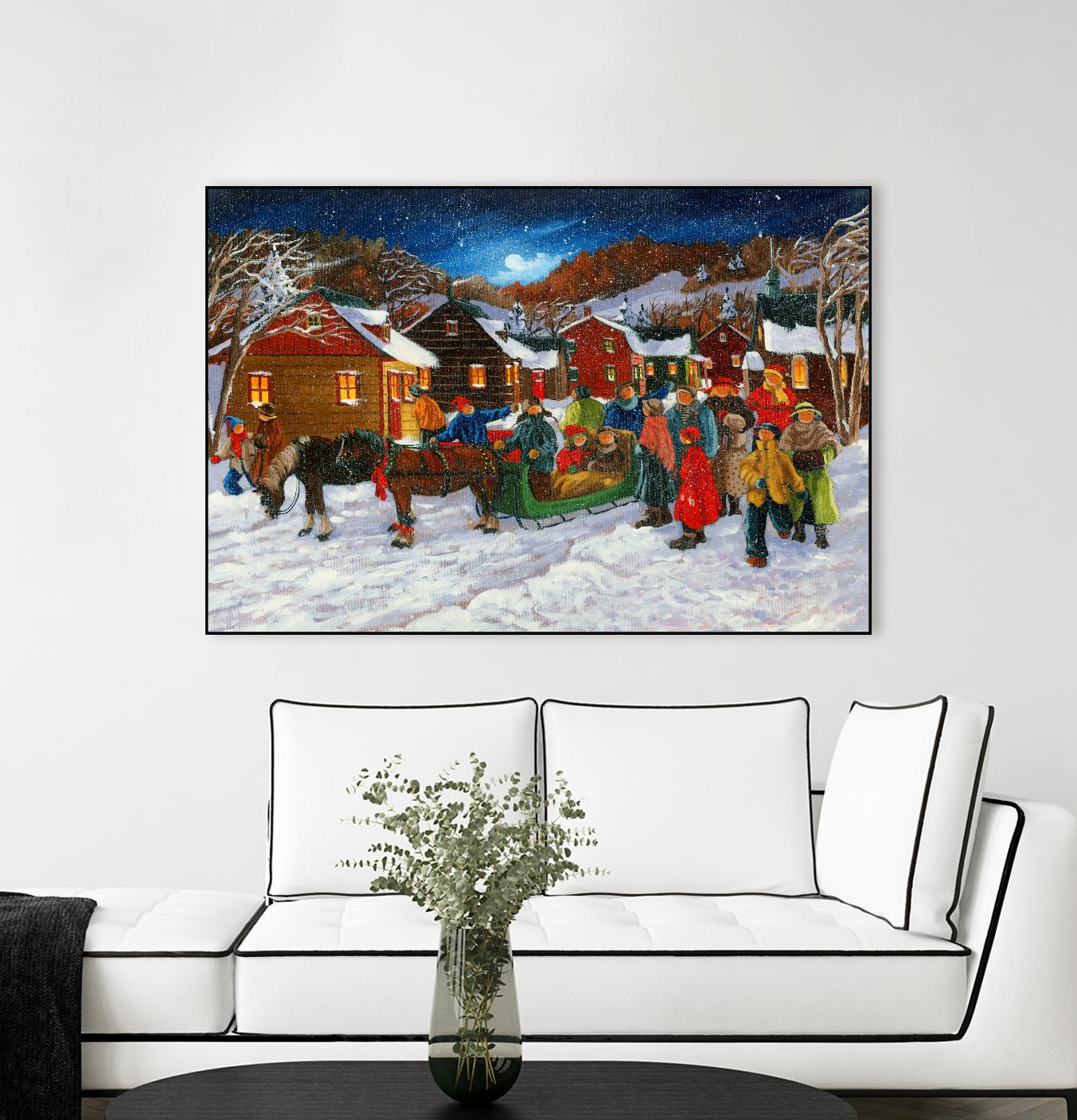 On prend un taxi by Nicole Laporte on GIANT ART - brown winter scenes