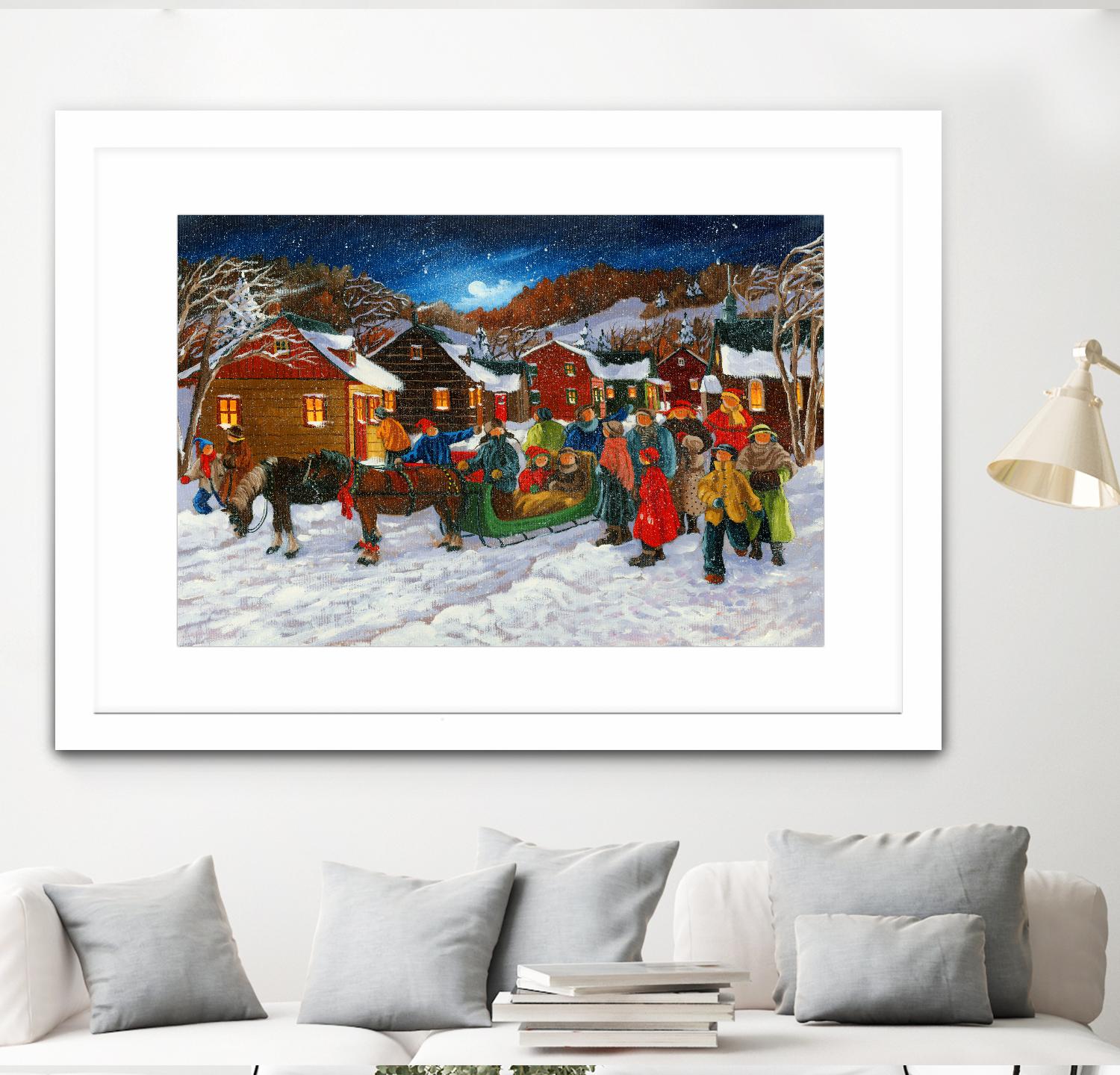 On prend un taxi by Nicole Laporte on GIANT ART - brown winter scenes