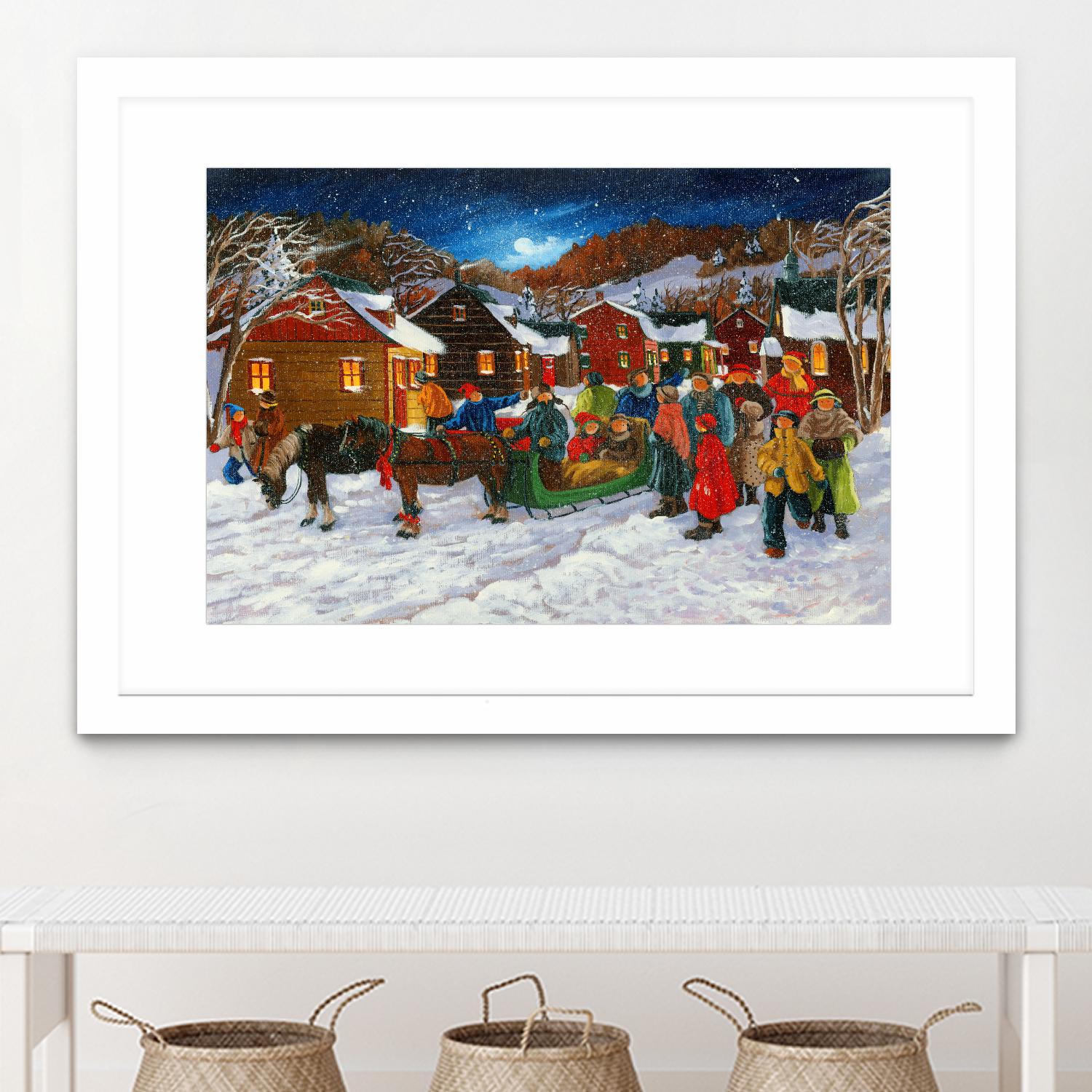 On prend un taxi by Nicole Laporte on GIANT ART - brown winter scenes