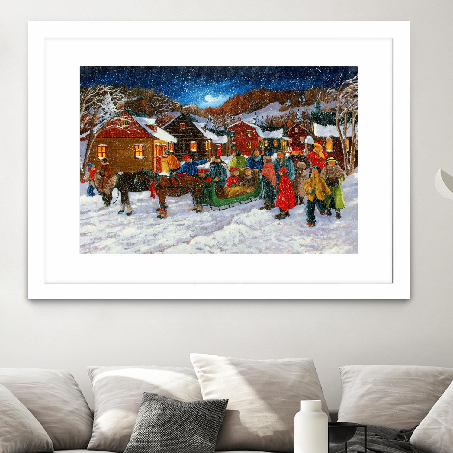 On prend un taxi by Nicole Laporte on GIANT ART - brown winter scenes