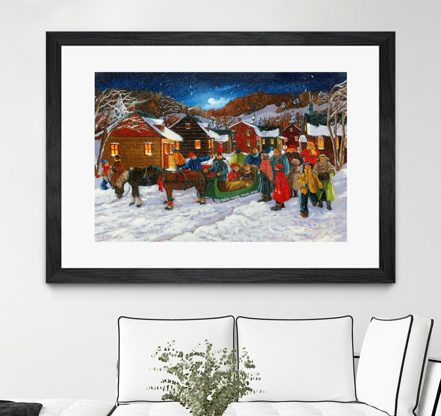 On prend un taxi by Nicole Laporte on GIANT ART - brown winter scenes