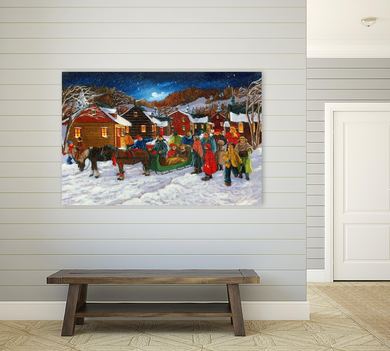 On prend un taxi by Nicole Laporte on GIANT ART - brown winter scenes