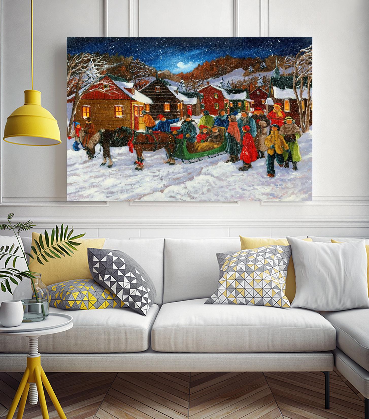 On prend un taxi by Nicole Laporte on GIANT ART - brown winter scenes