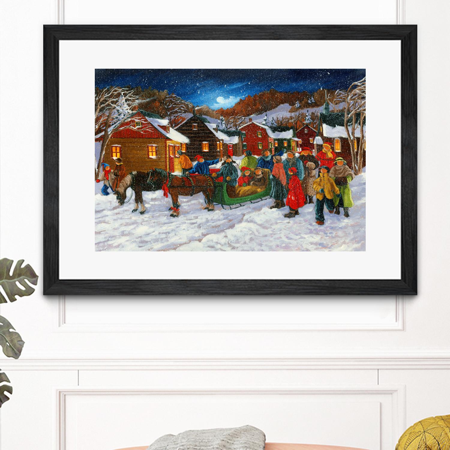 On prend un taxi by Nicole Laporte on GIANT ART - brown winter scenes