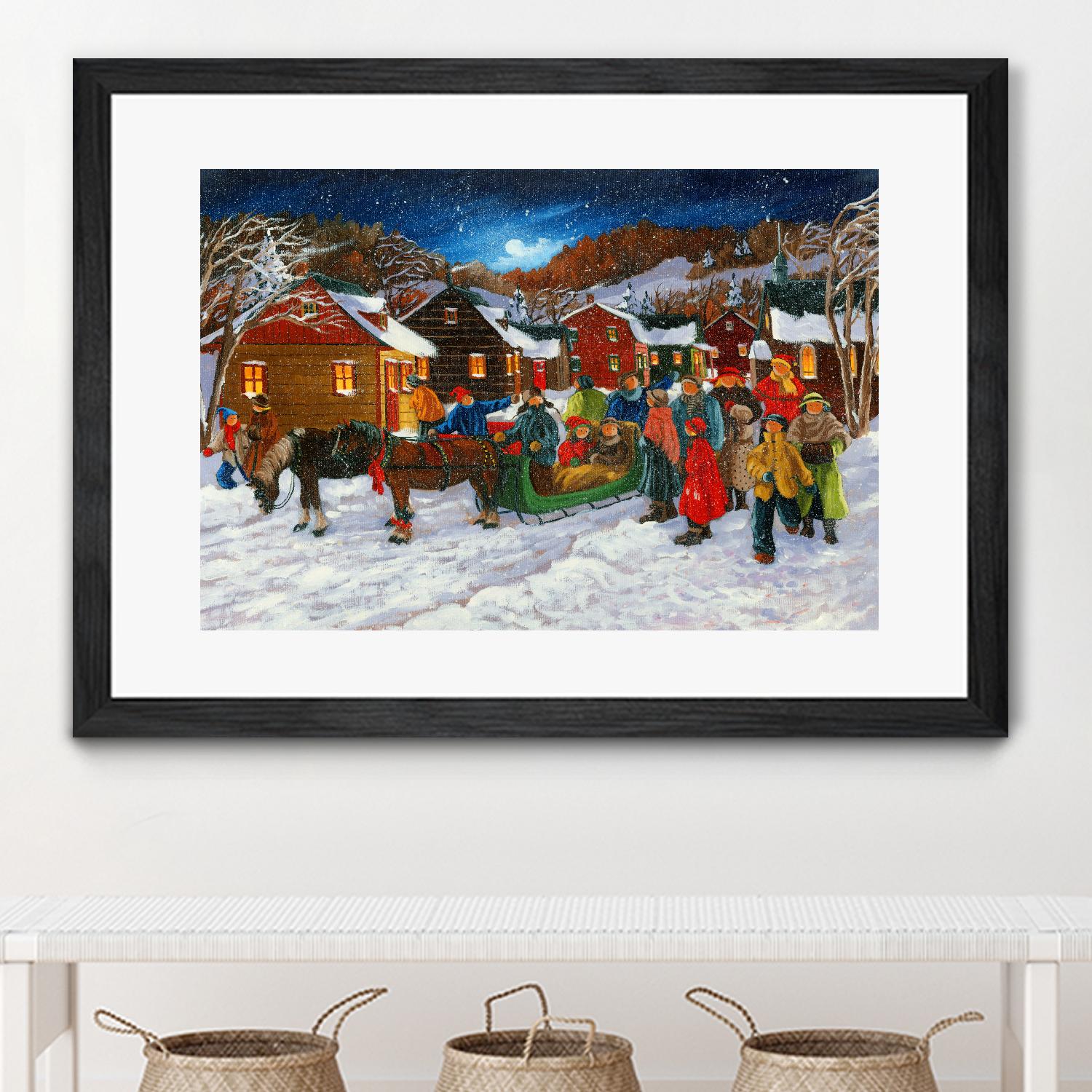 On prend un taxi by Nicole Laporte on GIANT ART - brown winter scenes