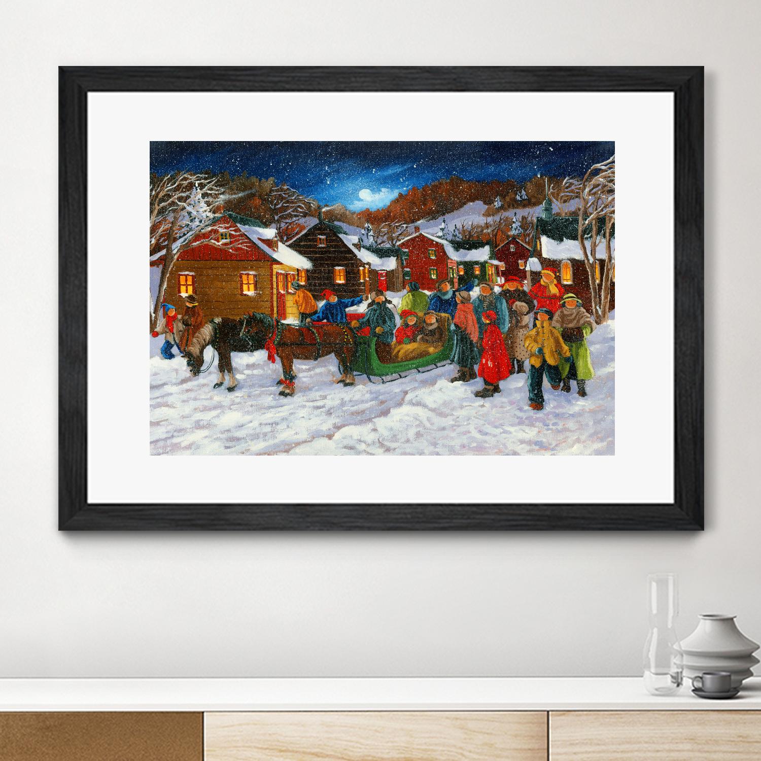 On prend un taxi by Nicole Laporte on GIANT ART - brown winter scenes