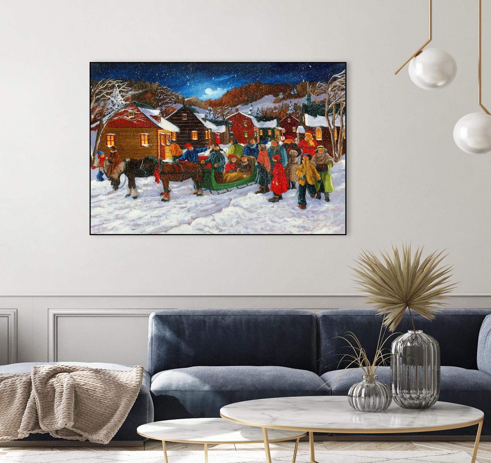 On prend un taxi by Nicole Laporte on GIANT ART - brown winter scenes