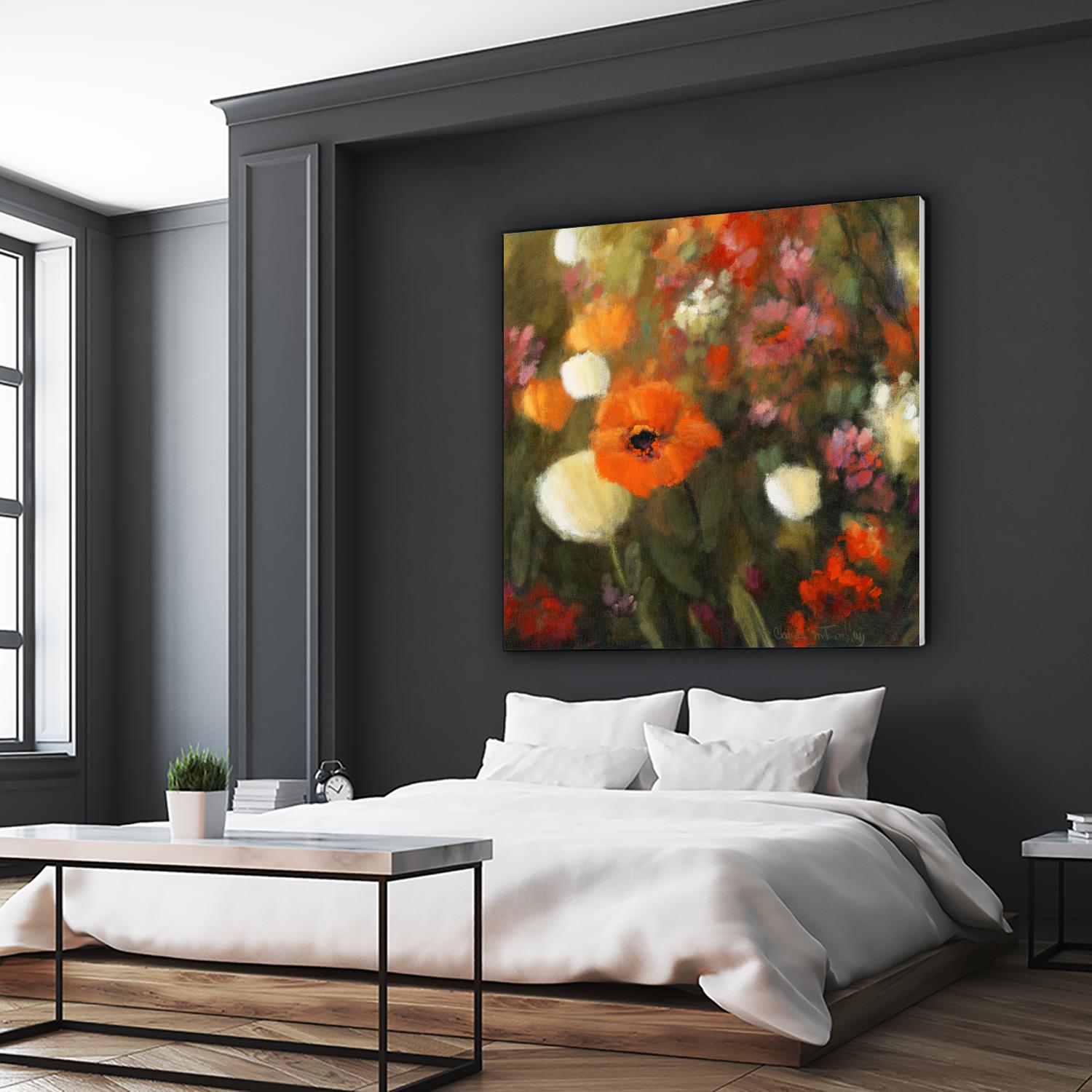 Prairie fleurie by Claude Tremblay on GIANT ART - green floral